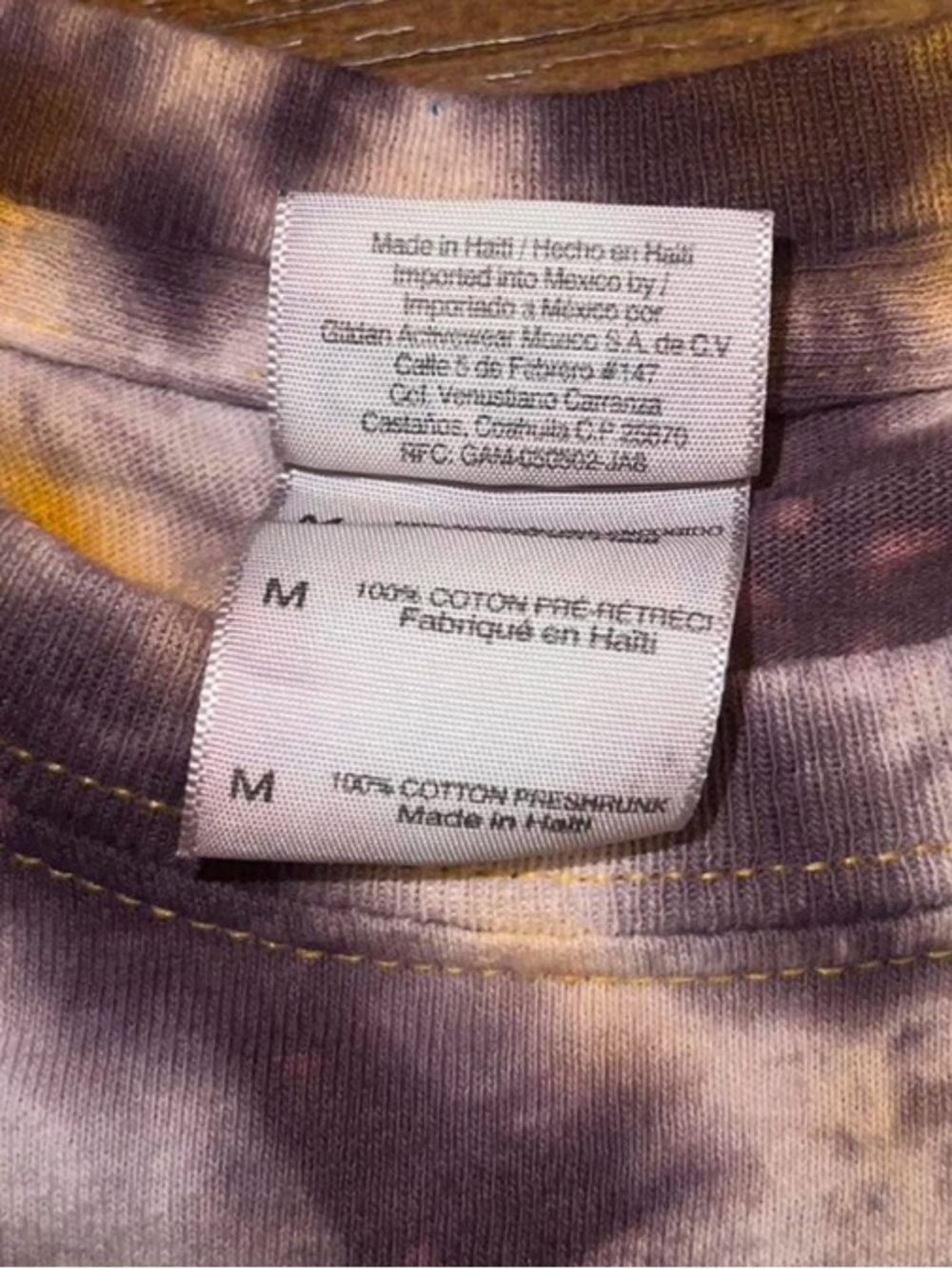 Tennessee Tailgate Orange Purple Retro Tie Dye Graphic Short Sleeve Shirt Size M - Picture 5 of 5